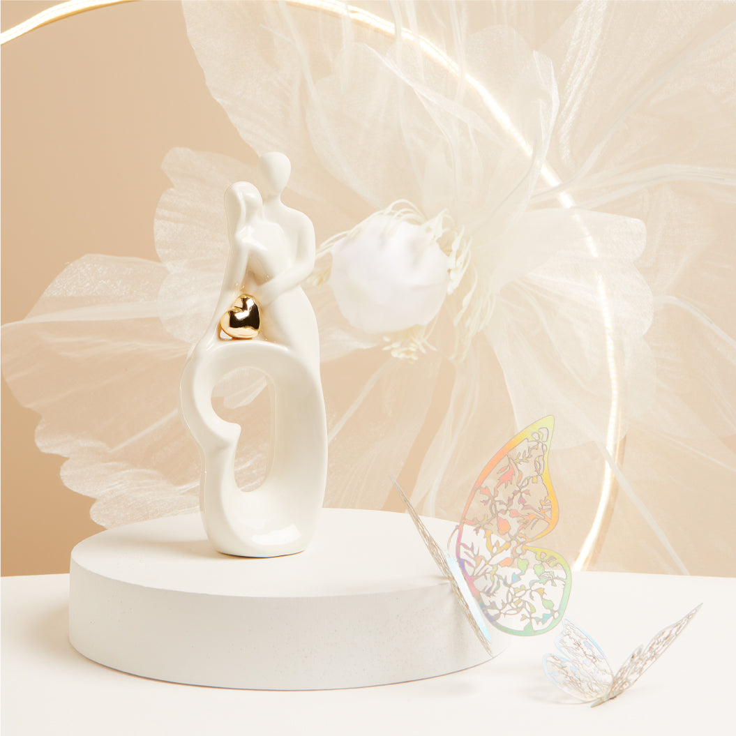 Coppia sposi cuore oro