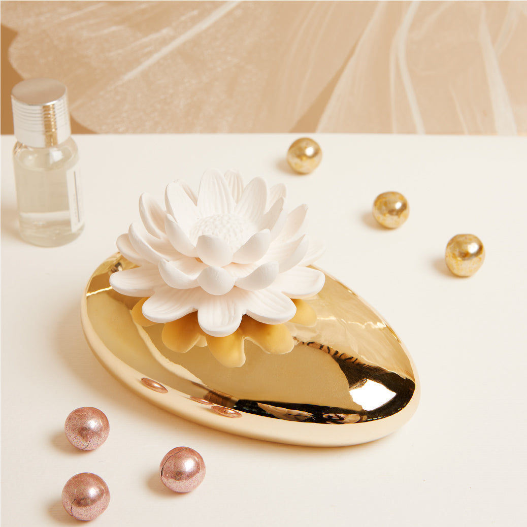 Diffusore fiore di loto oro