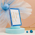 Cornice portafoto piccola blu senza cuore