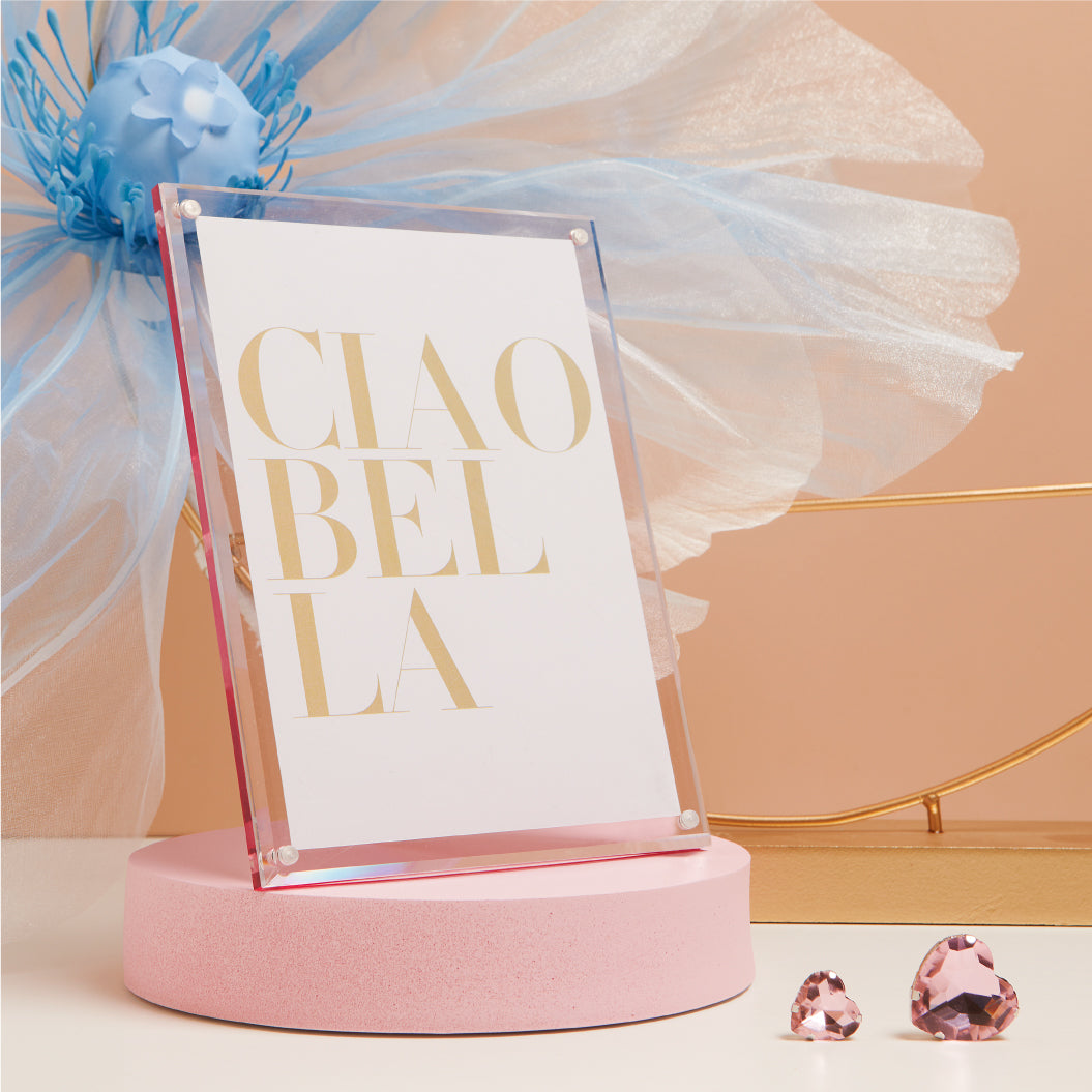 Portafoto grande rosa senza cuore