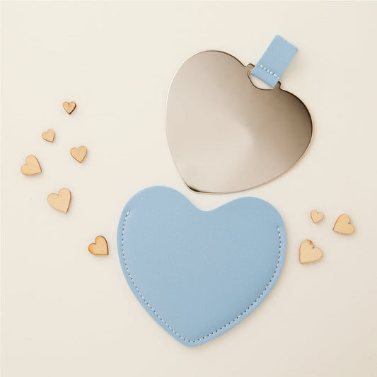 SPECCHIETTO CUORE AZZURRO 8.3 X7.6 CM