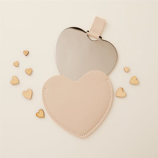 SPECCHIETTO CUORE GRIGIO 8.3 X7.6 CM