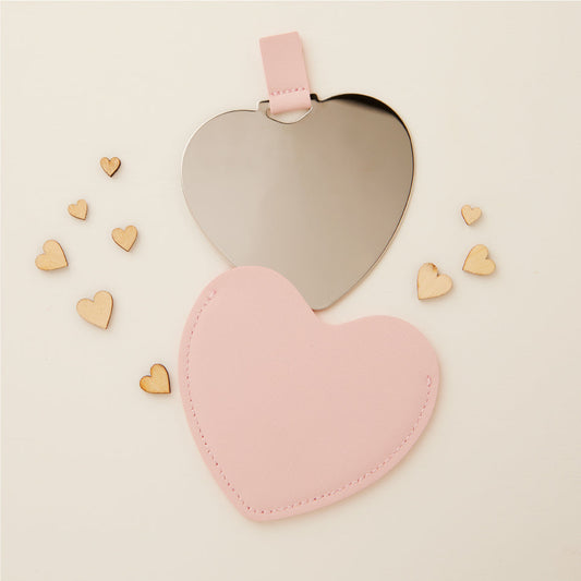 SPECCHIETTO CUORE ROSA 8.3 X7.6 CM