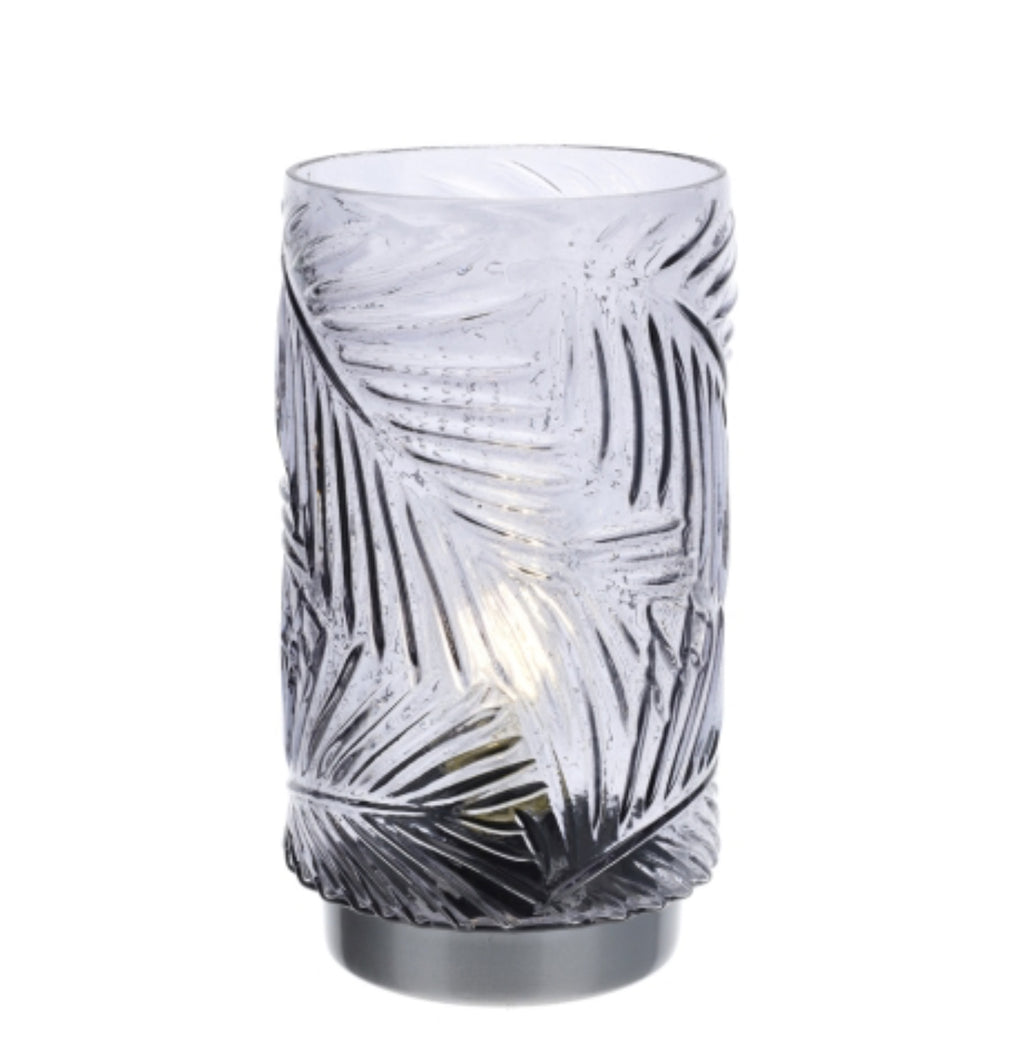 Lampada in vetro fumé "Felce"