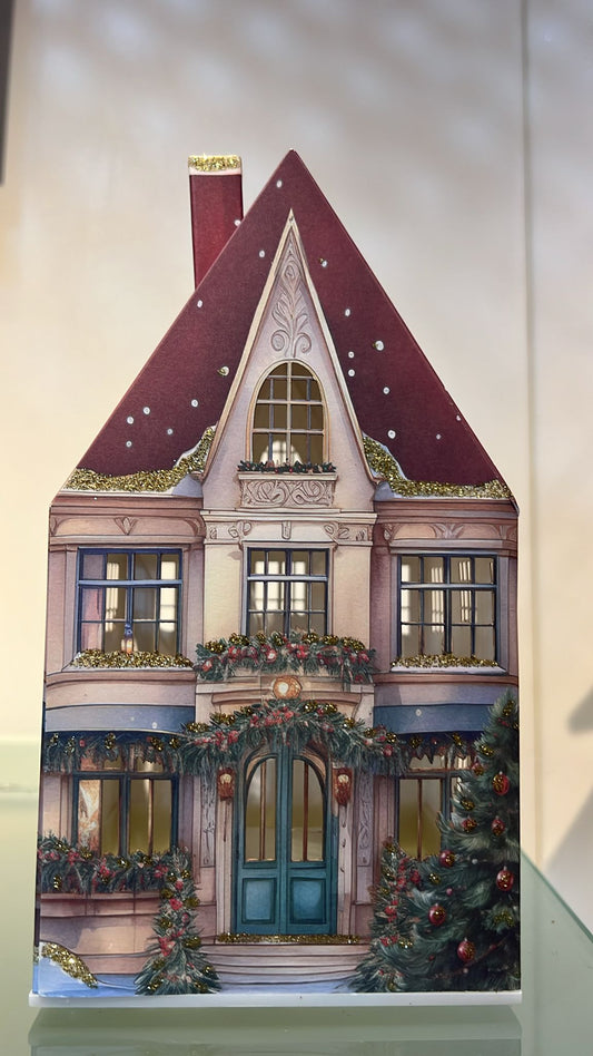 Lampada led in cartoncino rossa