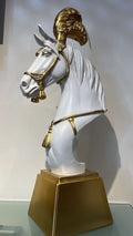 Decoro cavallo bianco e oro