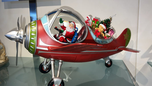 Aereoplano acqua/neve con luci led musica e cavo usb