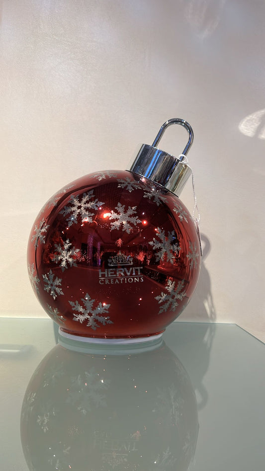 Lampada sfera rossa base rotante