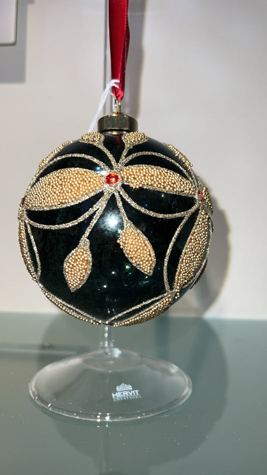 Sfera verde e oro decoro albero