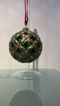Sfera verde e oro decoro albero