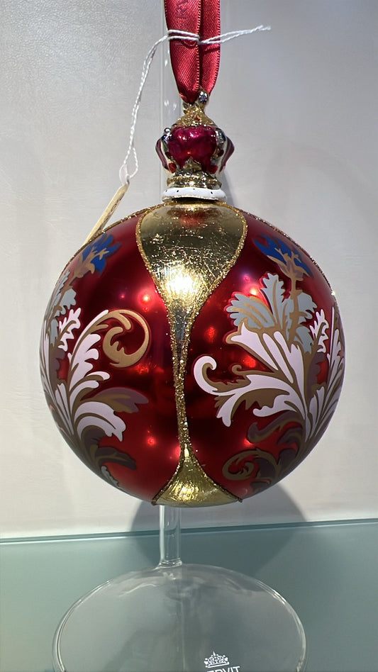 Sfera rosso e oro decoro albero