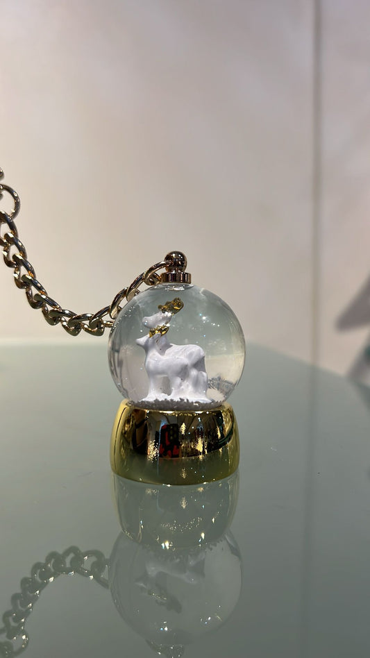 Portachiavi palla acqua/neve "Renne"