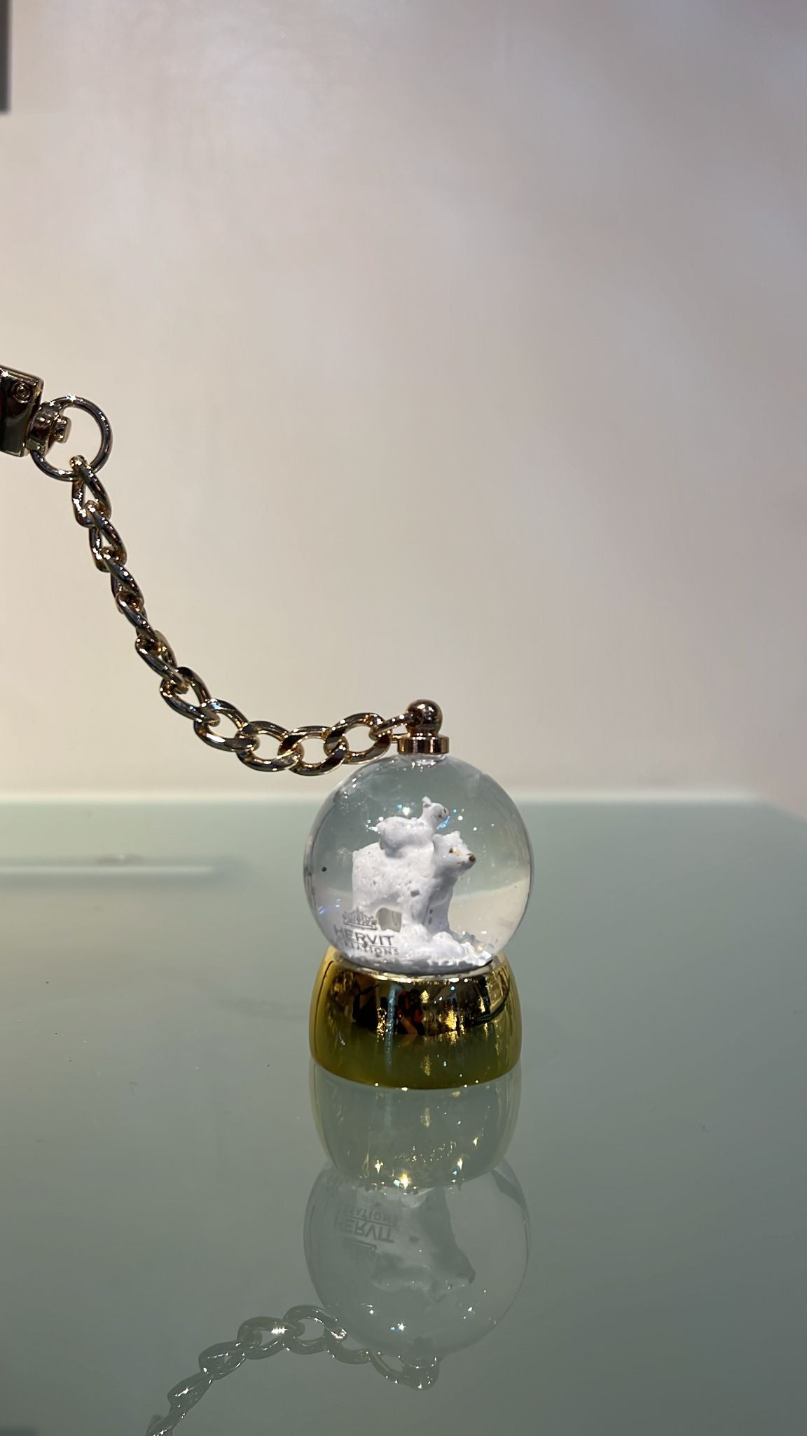 Portachiavi palla acqua/neve "Orsi"