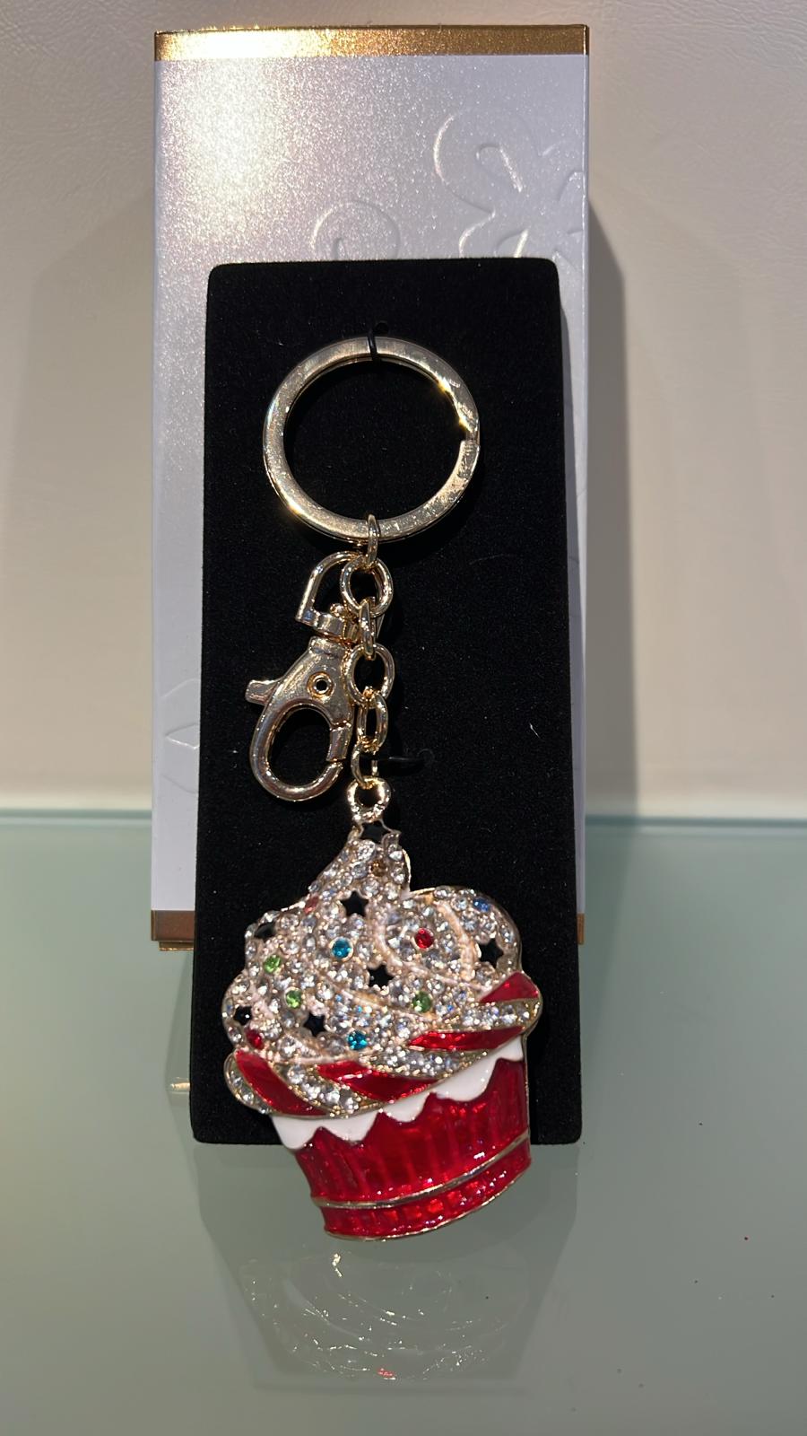 Portachiavi "Cupcake" rosso