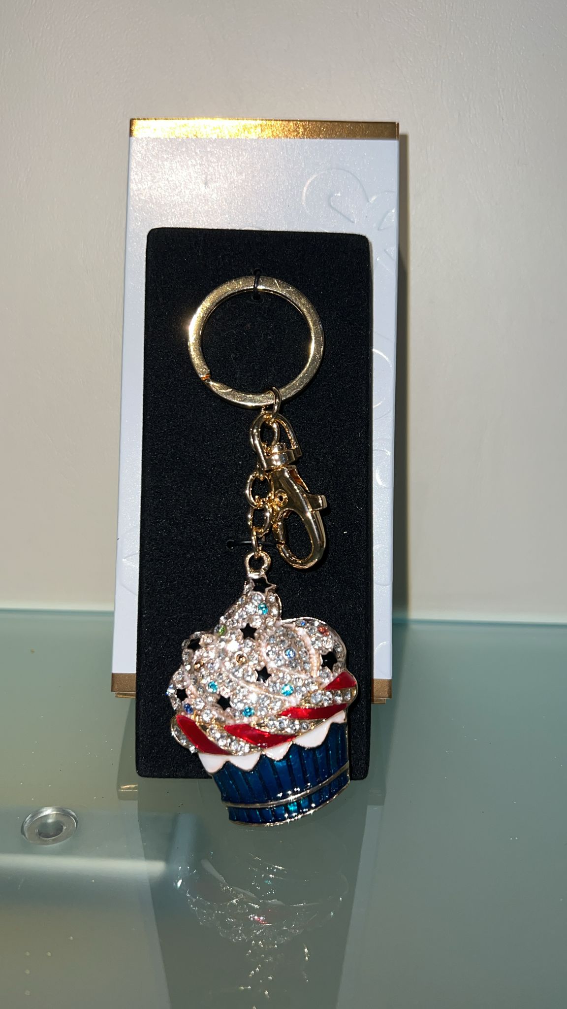 Portachiavi "Cupcake" blu