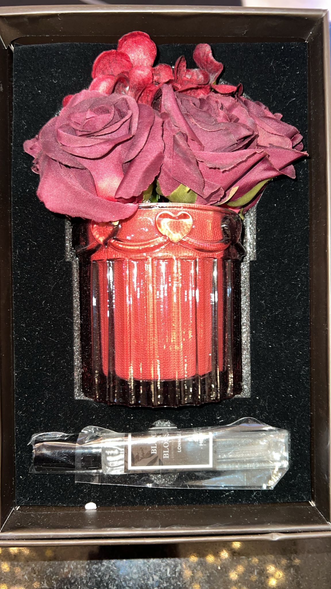 Diffusore "Long Jazz" con composizione floreale