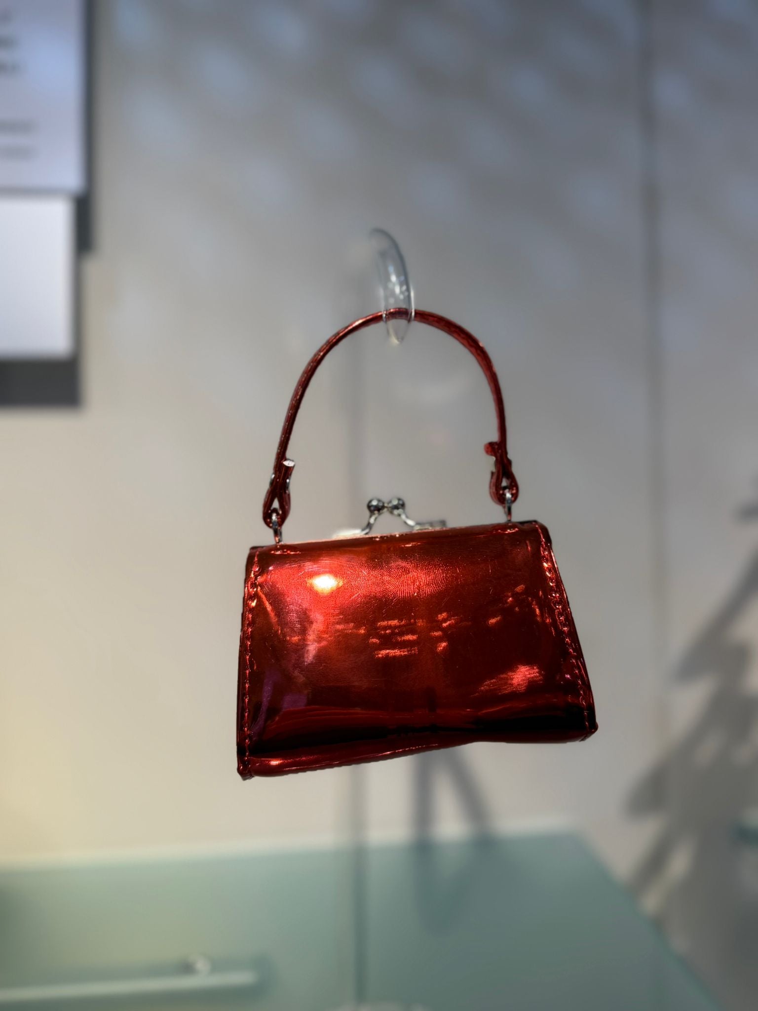 Borsetta "Kelly" in ecopelle rosssa