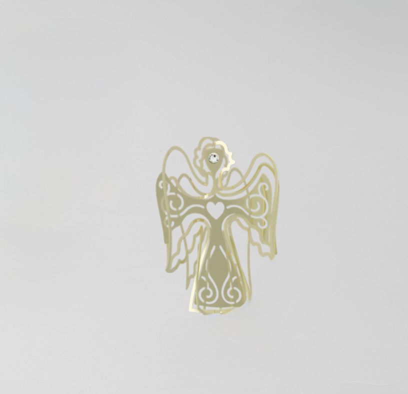 Decoro albero oro "Angioletto con cuore"