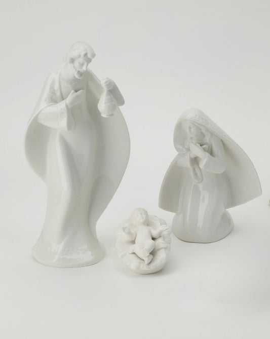 Sacra famiglia in porcellana