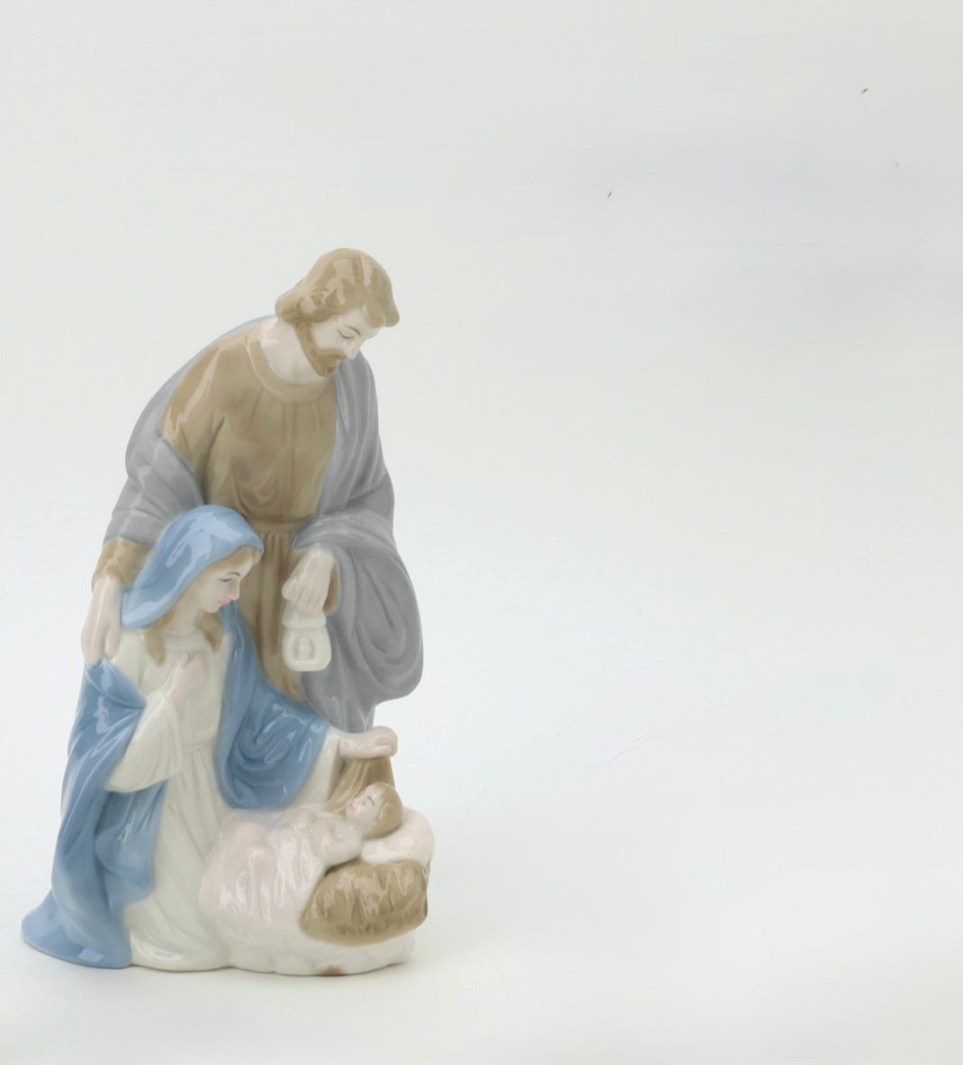 Sacra famiglia in porcellana