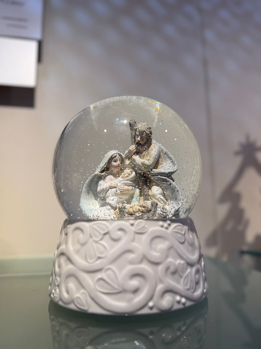 Palla acqua/neve carillon "Sacra Famiglia"