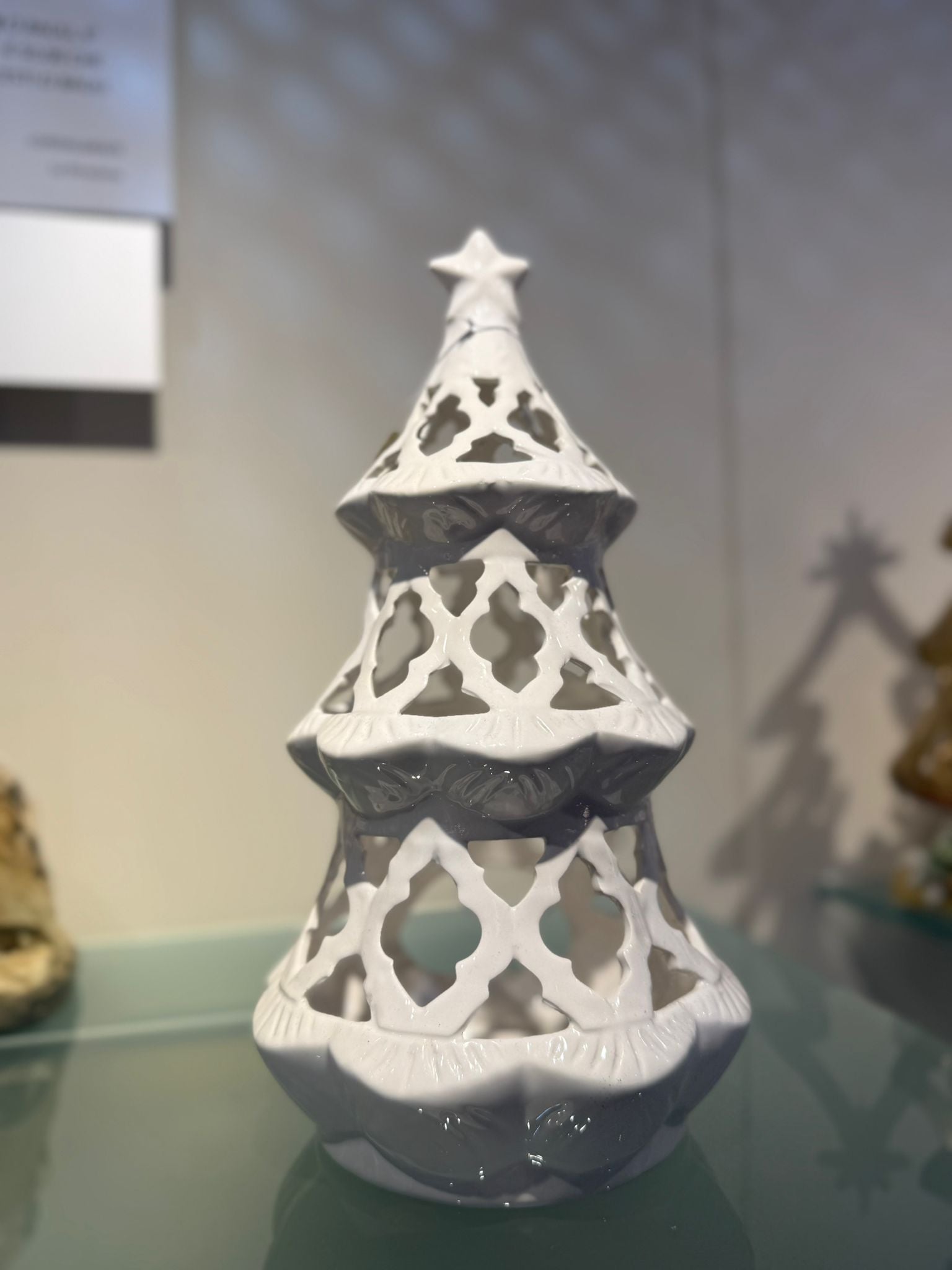 Porta candela in porcellana