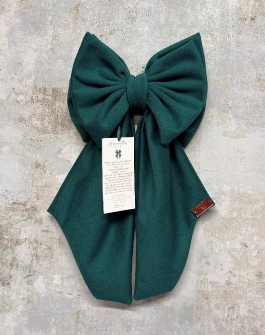 Decoro fiocco verde in velluto