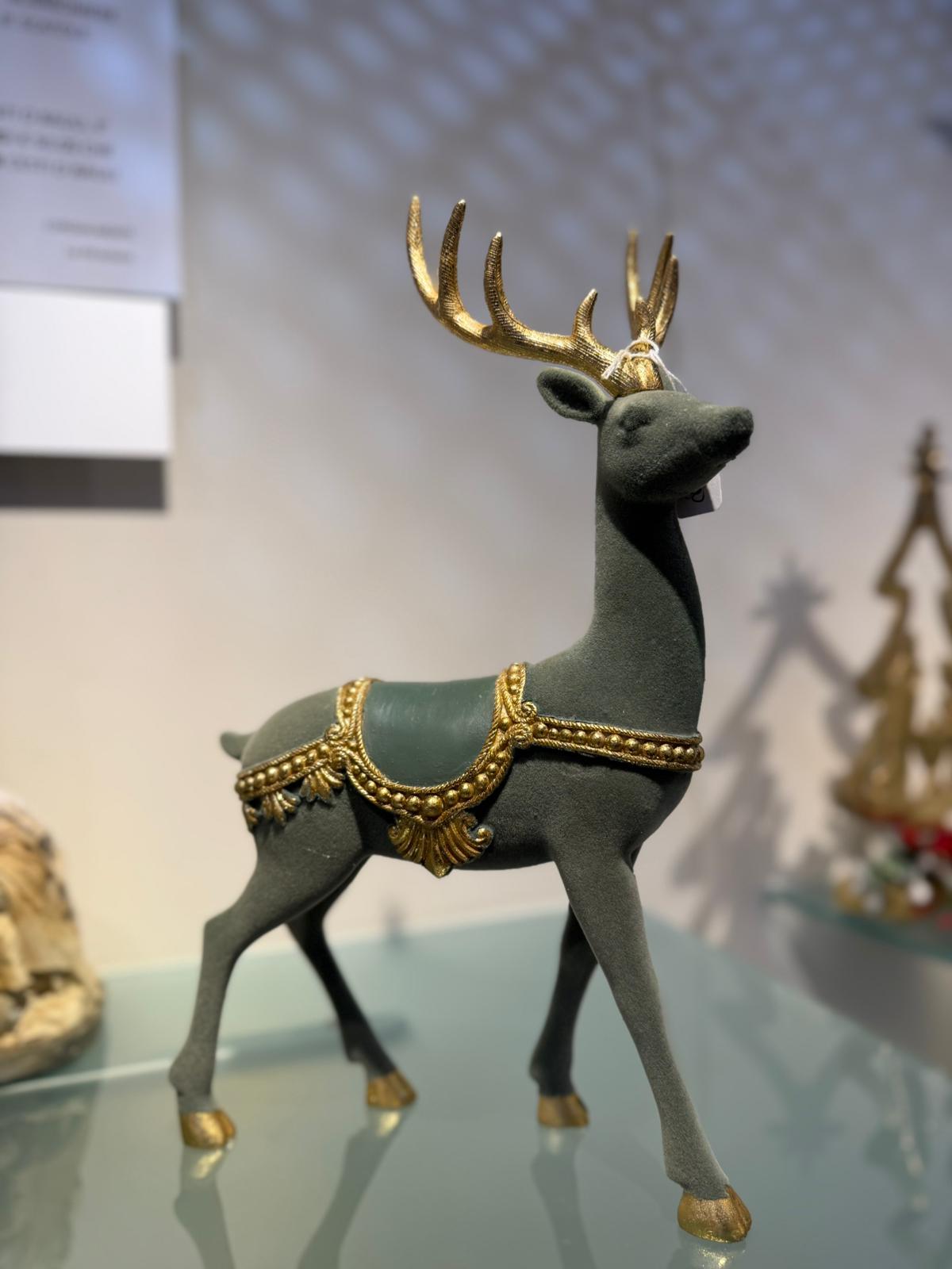 Decoro "Renna" verde salvia