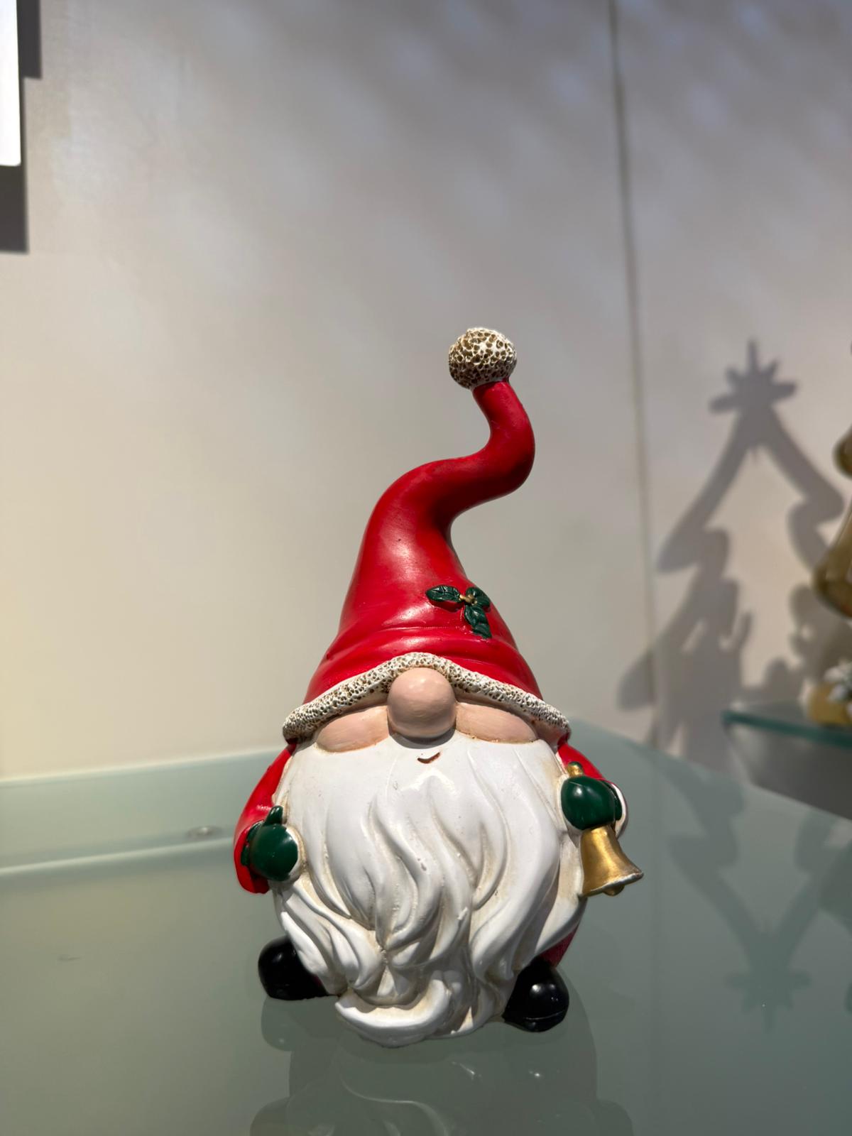 Gnomo "Babbo Natale" in resina