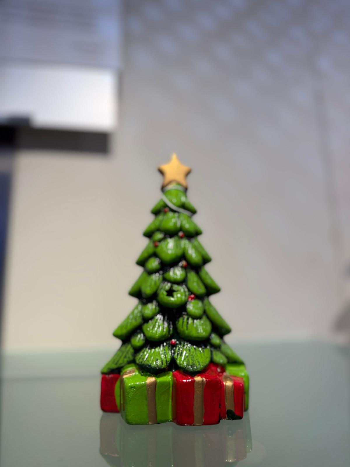 Albero natalizio luminoso in ceramica