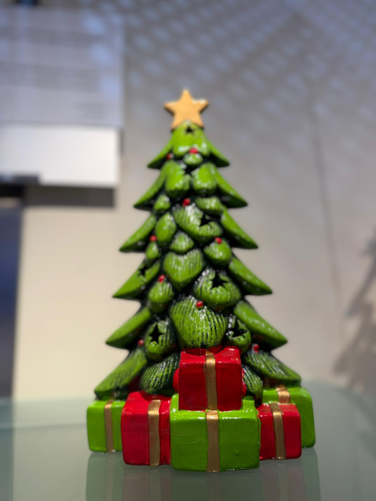 Albero natalizio luminoso in ceramica