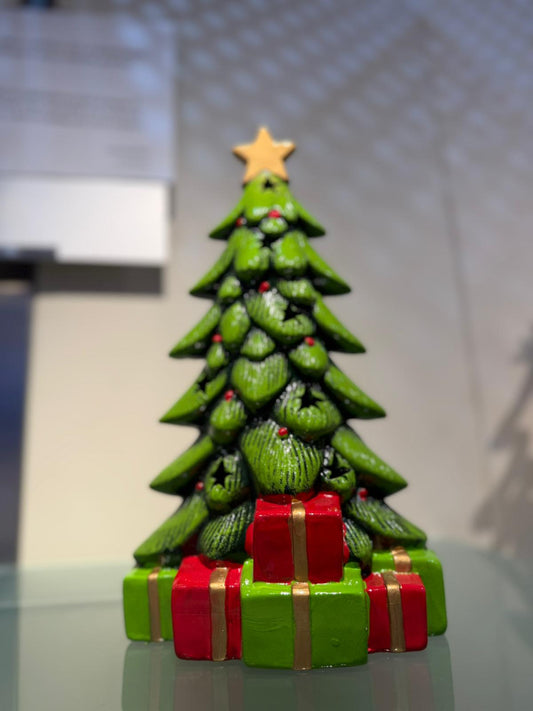 Albero natalizio luminoso in ceramica
