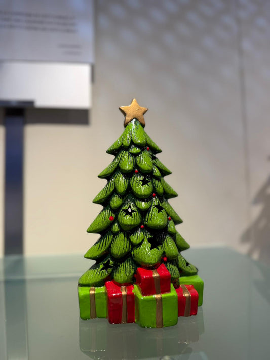 Albero natalizio luminoso in ceramica