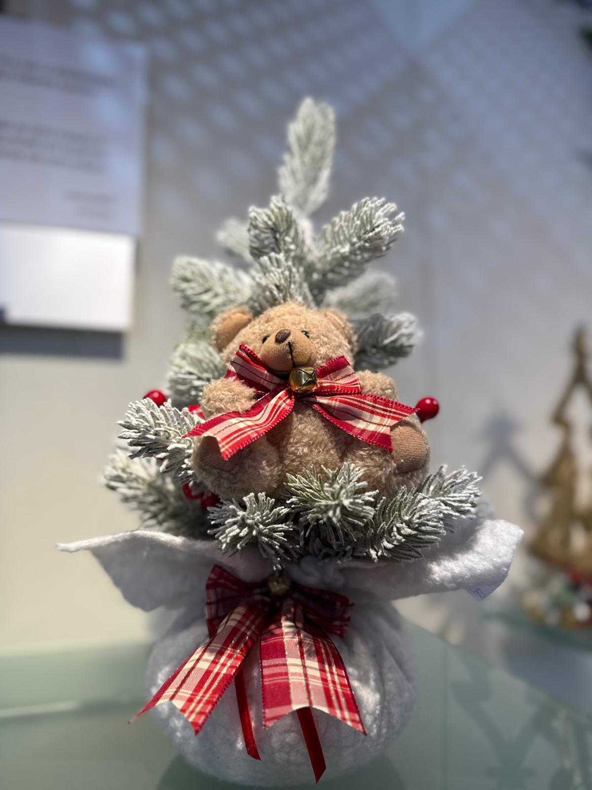 Alberello con Teddy innevato