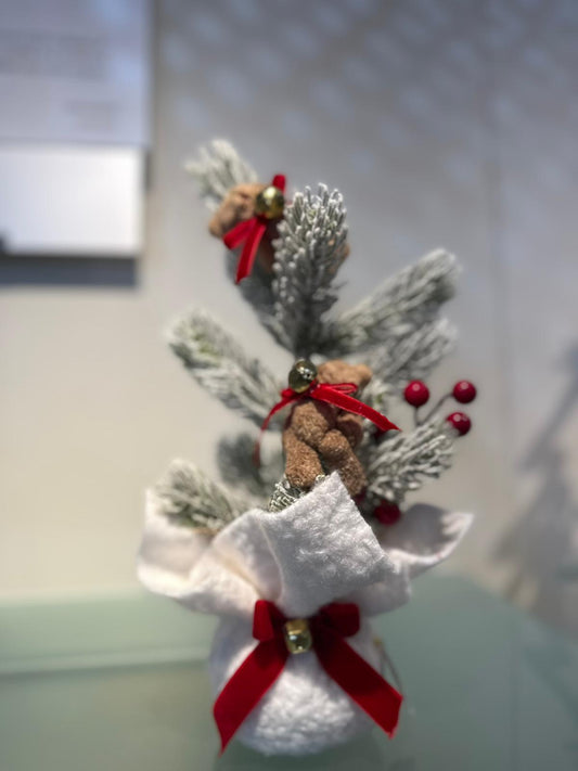 Alberello con Teddy innevato