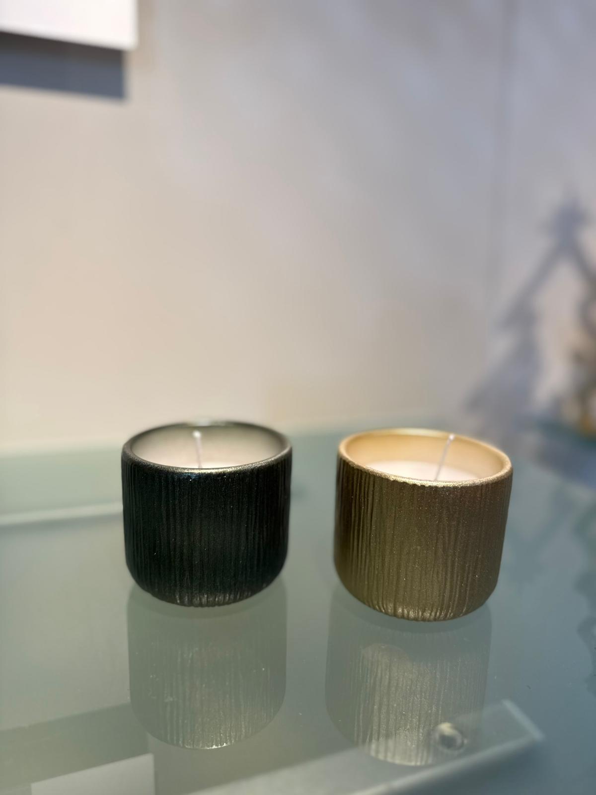 Candela classic verde satinato e oro