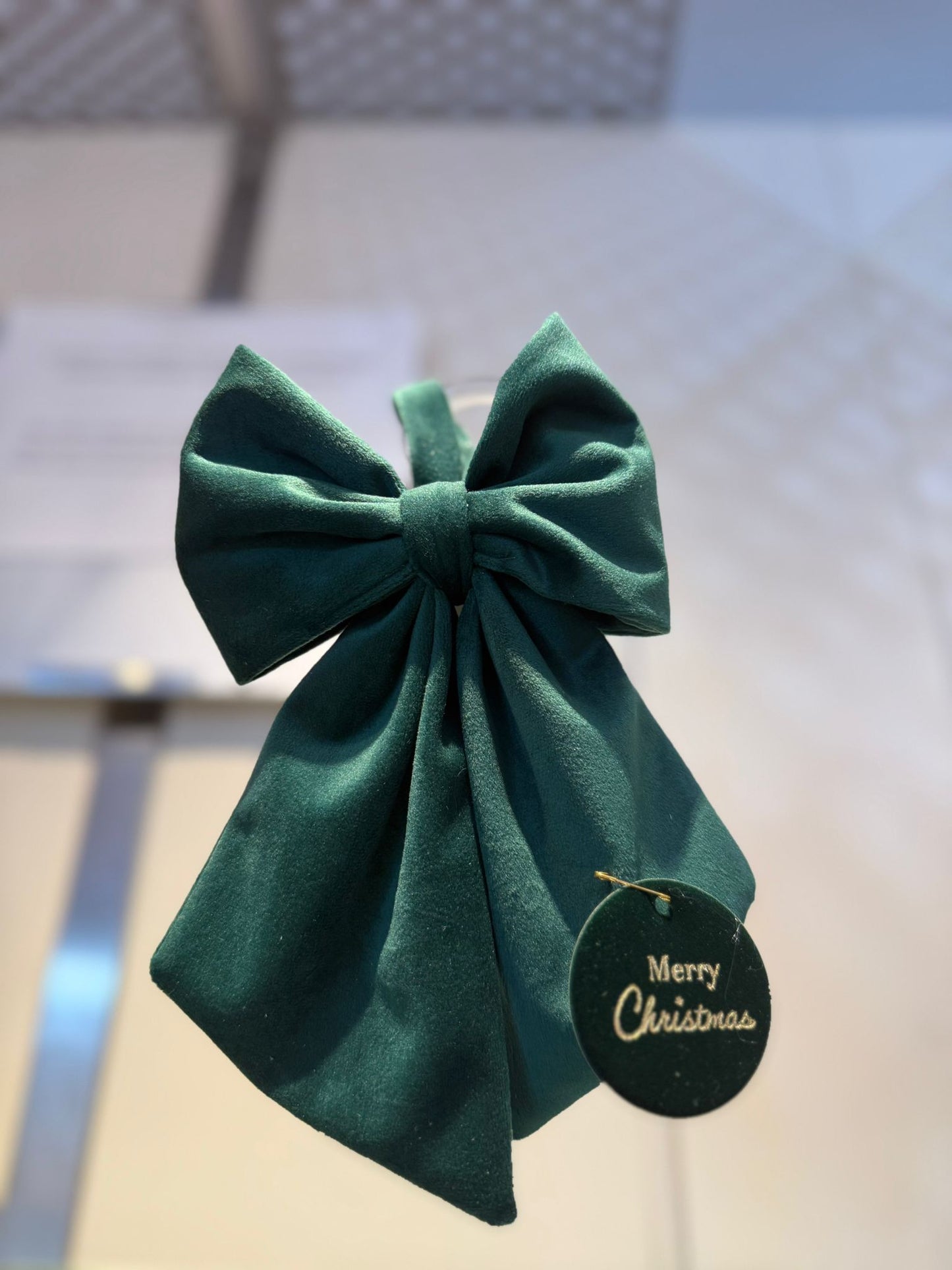 Fiocco verde in velluto