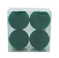 Box 4 sfere di Natale in velluto verde