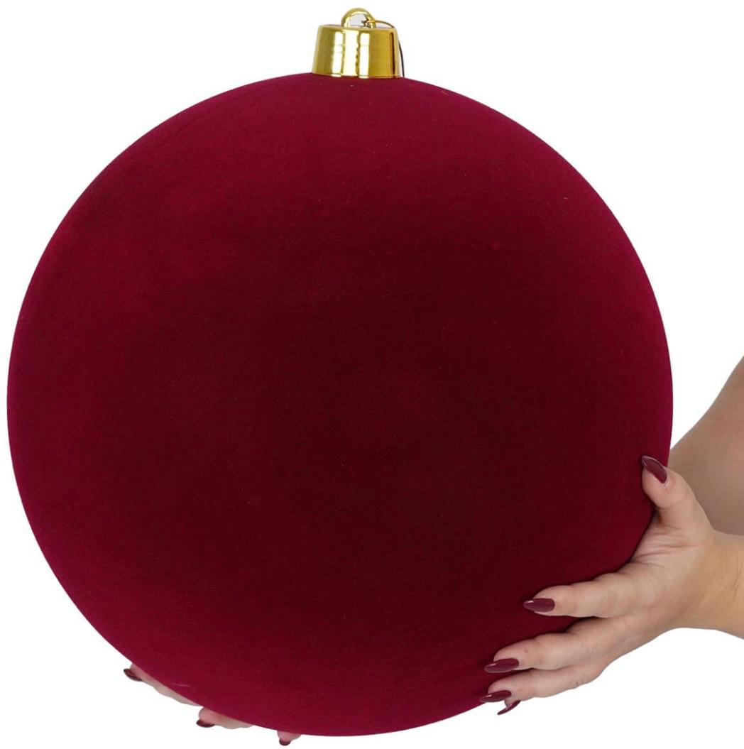 Sfera di Natale in velluto bordeaux