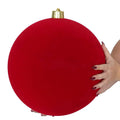Sfera di Natale in velluto rosso