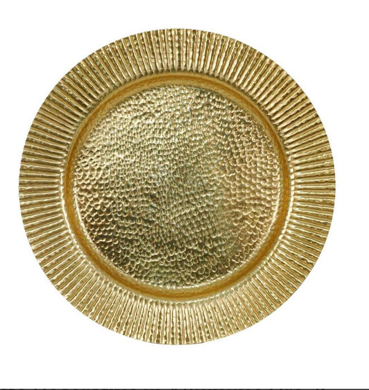 Piatto decorativo oro in alluminio