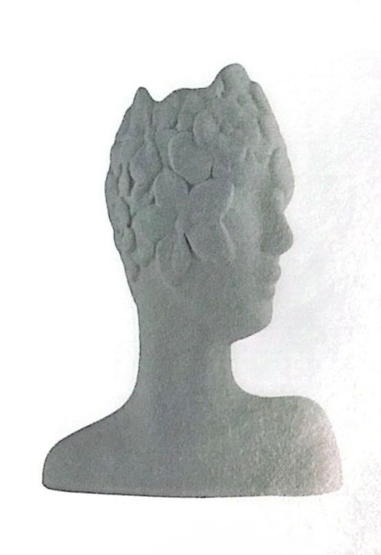 Vaso scolpito "Queen" bianco