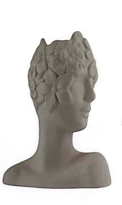 Vaso scolpito "Queen" beige