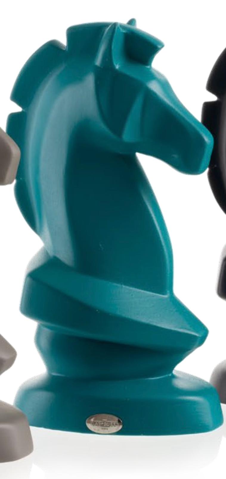 Cavallo scacchi turchese opaco