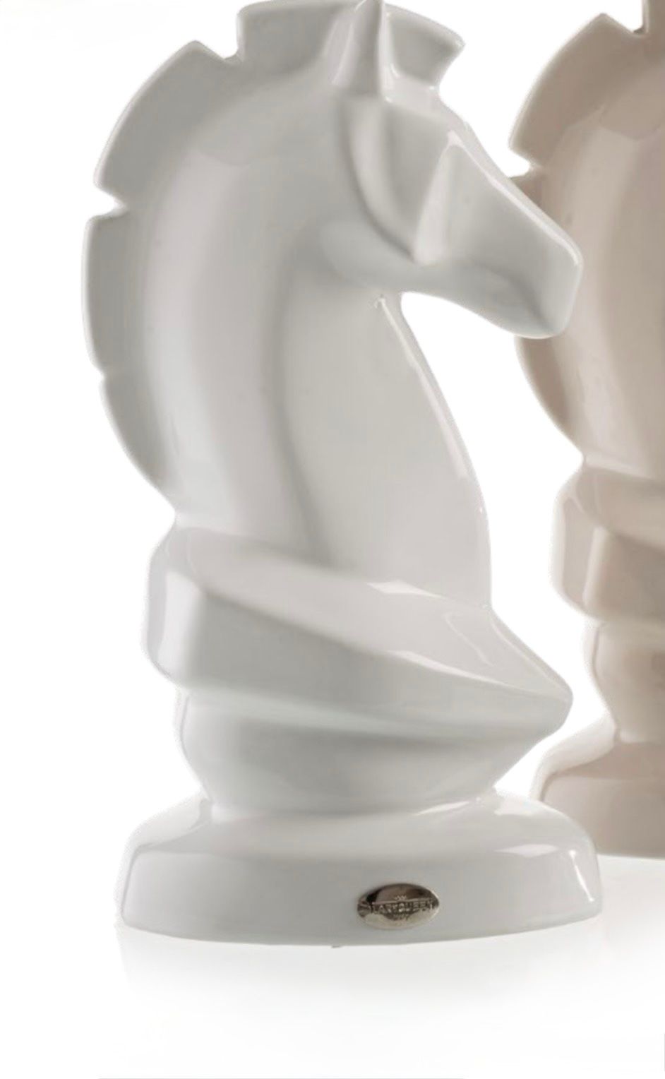 Cavallo scacchi bianco opaco