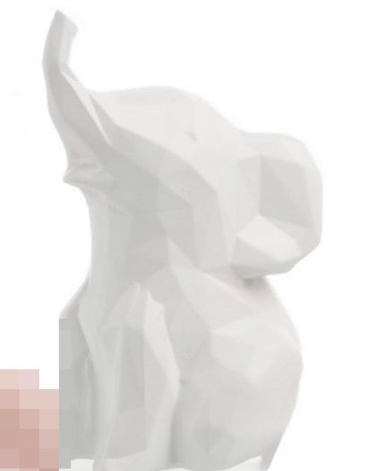 Scultura salvadanaio elefante bianco
