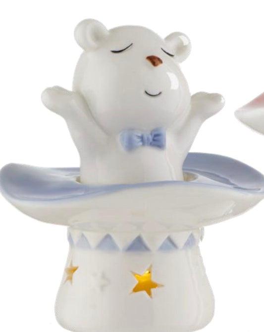 Orsetto in porcellana con cappello led