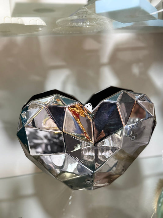 Vaso cuore argento