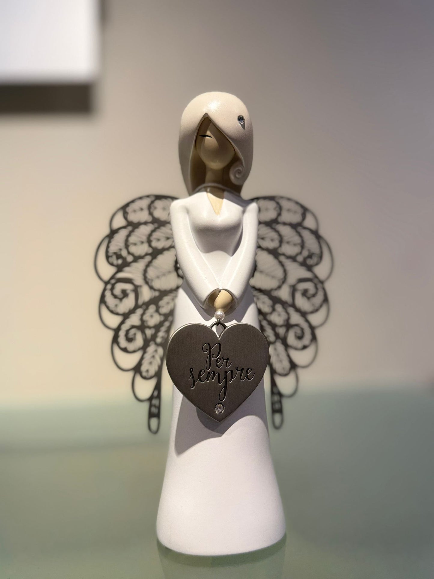 You are an Angel cuore grigio "Per Sempre"