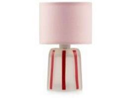 Lampada base a strisce bianco e cipria